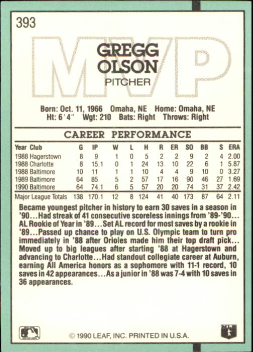 thumbnail 241  - 1991 Donruss Baseball Card Pick 273-521