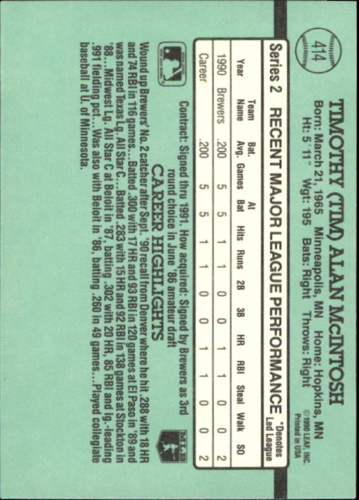 thumbnail 279  - 1991 Donruss Baseball Card Pick 273-521