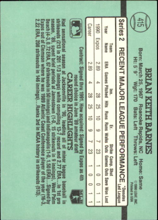 thumbnail 281  - 1991 Donruss Baseball Card Pick 273-521