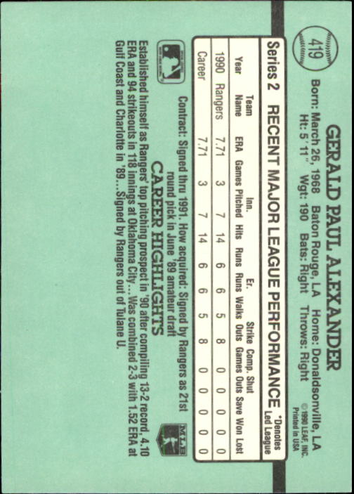 thumbnail 289  - 1991 Donruss Baseball Card Pick 273-521