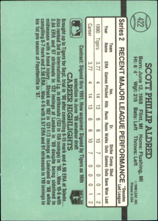 thumbnail 293  - 1991 Donruss Baseball Card Pick 273-521