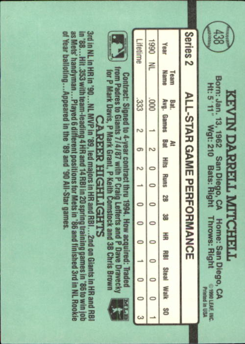 thumbnail 323  - 1991 Donruss Baseball Card Pick 273-521