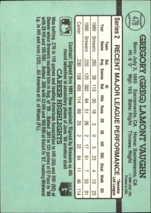 thumbnail 393  - 1991 Donruss Baseball Card Pick 273-521