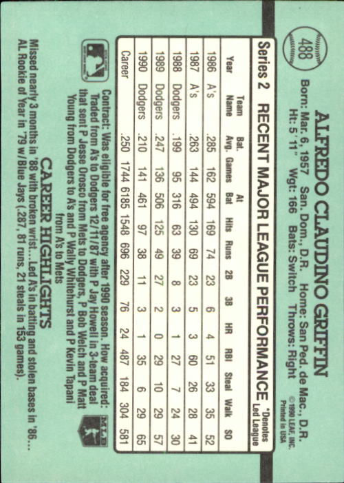 thumbnail 409  - 1991 Donruss Baseball Card Pick 273-521
