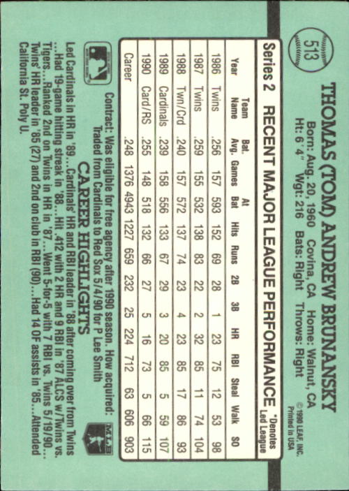 thumbnail 443  - 1991 Donruss Baseball Card Pick 273-521