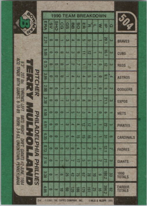 A9914- 1991 Bowman Baseball Cards 501-704 +Rookies -You Pick- 10+ FREE US SHIP - Picture 9 of 395