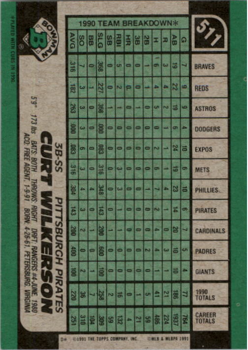 A9914- 1991 Bowman Baseball Cards 501-704 +Rookies -You Pick- 10+ FREE US SHIP - Picture 23 of 395