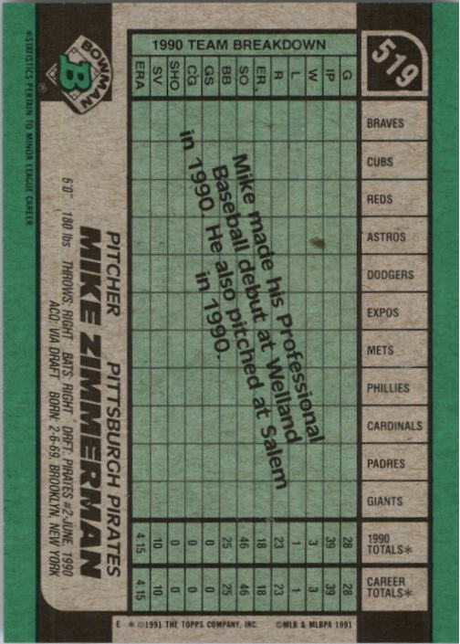 thumbnail 39  - A9914- 1991 Bowman Baseball Cards 501-704 +Rookies -You Pick- 10+ FREE US SHIP