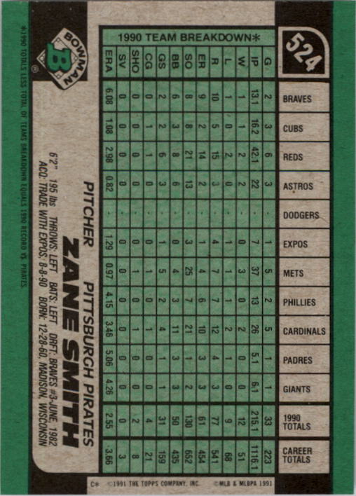 thumbnail 43  - 1991 Bowman Baseball (Pick Card From List 501-698) C76 06-22