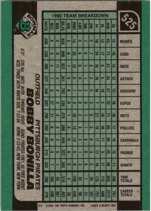 A9914- 1991 Bowman Baseball Cards 501-704 +Rookies -You Pick- 10+ FREE US SHIP - Picture 51 of 395