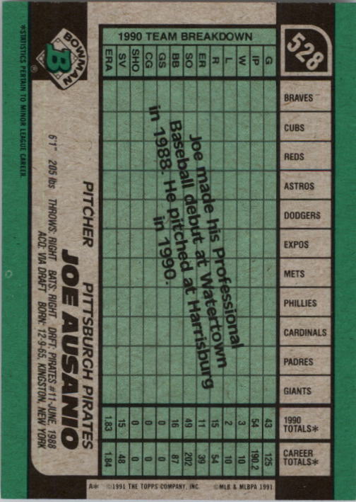 thumbnail 57  - A9914- 1991 Bowman Baseball Cards 501-704 +Rookies -You Pick- 10+ FREE US SHIP