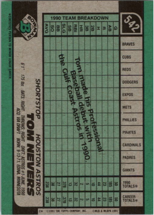 A9914- 1991 Bowman Baseball Cards 501-704 +Rookies -You Pick- 10+ FREE US SHIP - Picture 85 of 395