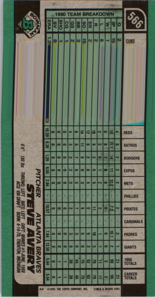 A9914- 1991 Bowman Baseball Cards 501-704 +Rookies -You Pick- 10+ FREE US SHIP - Picture 131 of 395