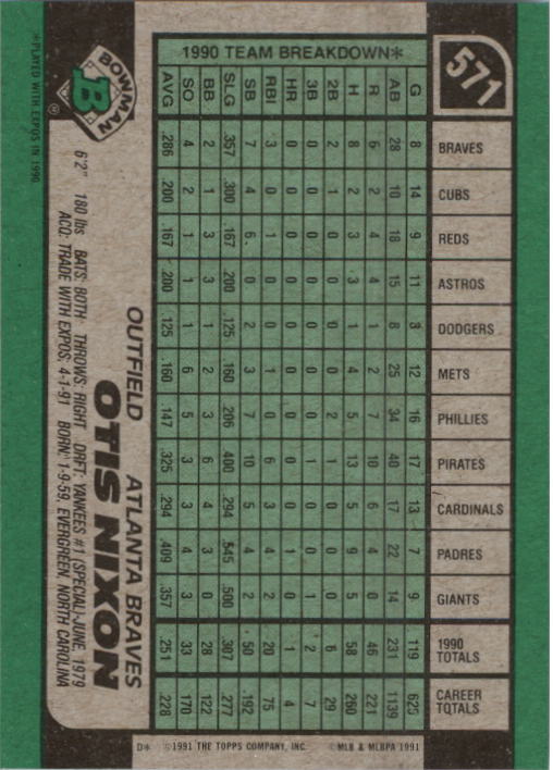 A9914- 1991 Bowman Baseball Cards 501-704 +Rookies -You Pick- 10+ FREE US SHIP - Picture 139 of 395