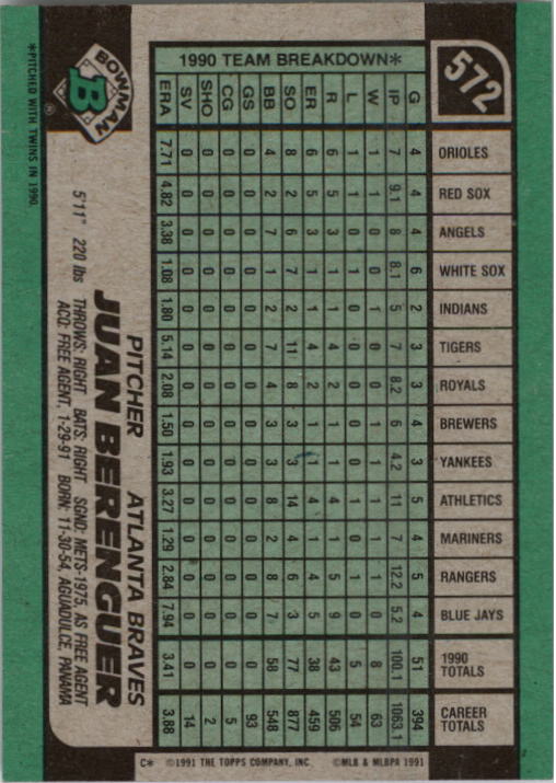 thumbnail 141  - A9914- 1991 Bowman Baseball Cards 501-704 +Rookies -You Pick- 10+ FREE US SHIP