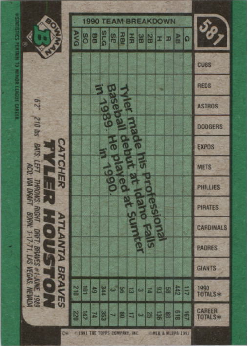 thumbnail 153  - A9914- 1991 Bowman Baseball Cards 501-704 +Rookies -You Pick- 10+ FREE US SHIP