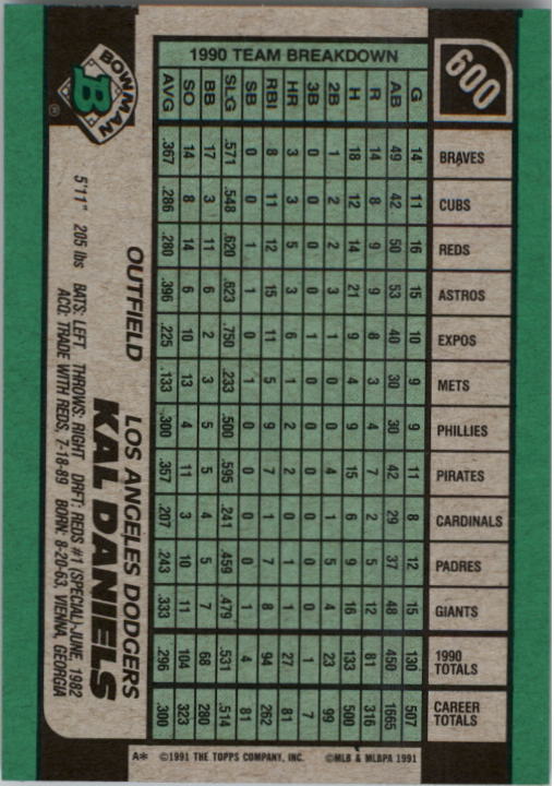 A9914- 1991 Bowman Baseball Cards 501-704 +Rookies -You Pick- 10+ FREE US SHIP - Picture 189 of 395