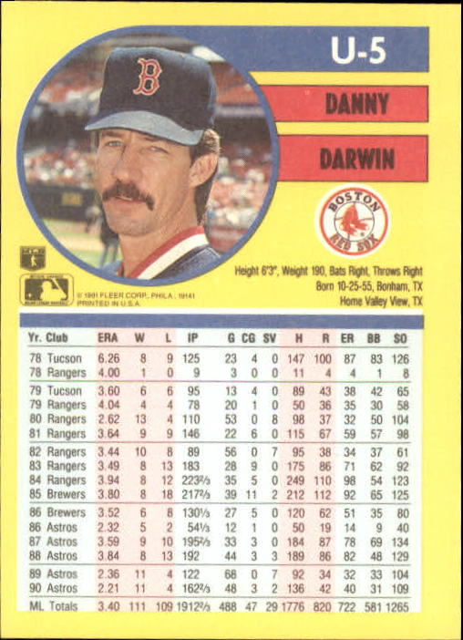 1991 Fleer Update Baseball Card Pick