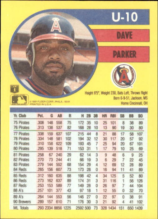 1991 Fleer Update Baseball Card Pick