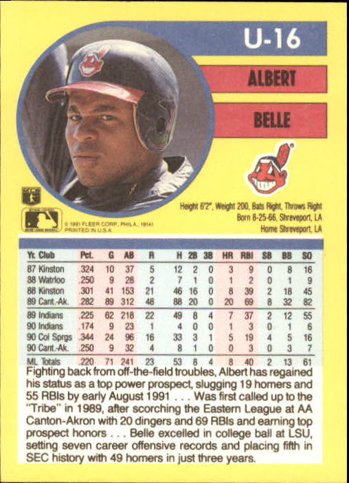 1991 Fleer Update Baseball Card Pick