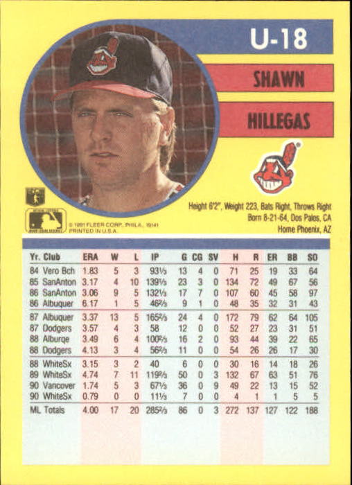 1991 Fleer Update Baseball Card Pick