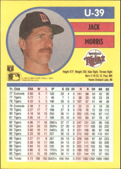 1991 Fleer Update Baseball Card Pick