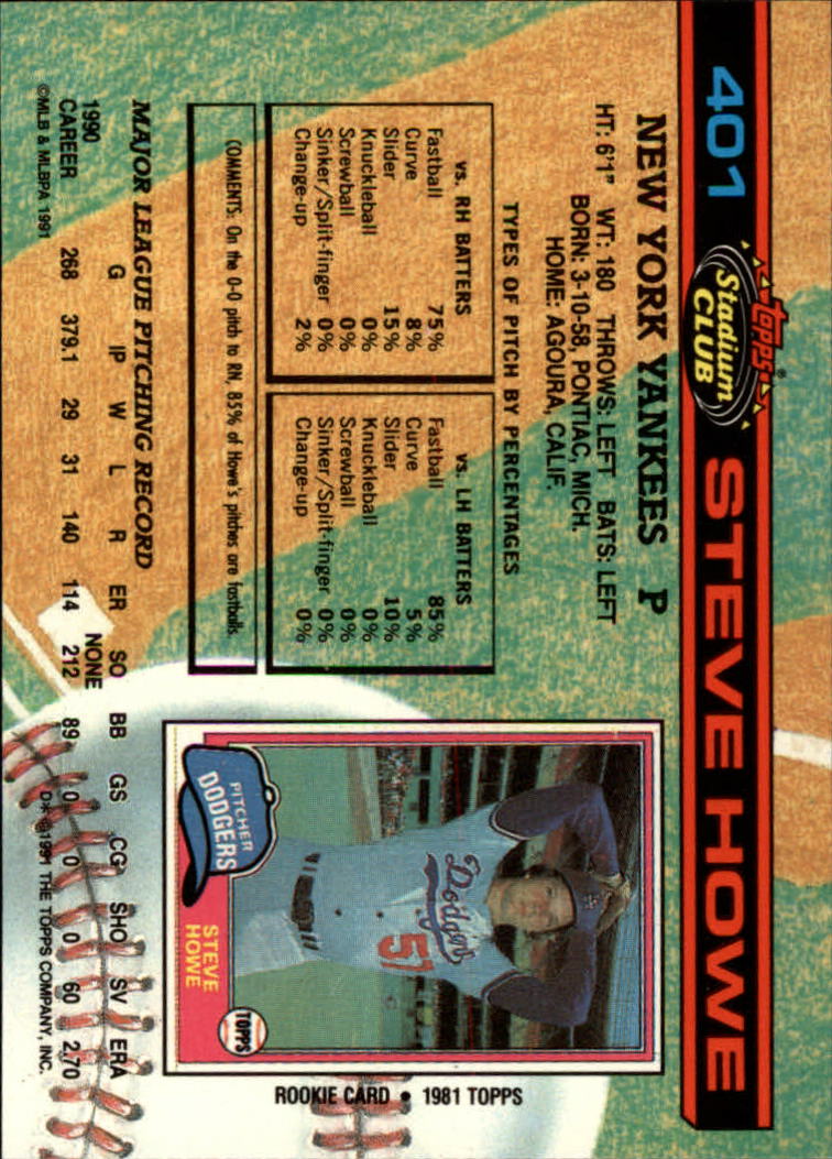 A1126- 1991 Stadium Club BB Cards 401-600 +Rookies -You Pick- 10+ FREE US SHIP - Picture 3 of 401