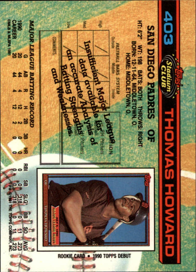 thumbnail 7  - A1126- 1991 Stadium Club BB Cards 401-600 +Rookies -You Pick- 10+ FREE US SHIP