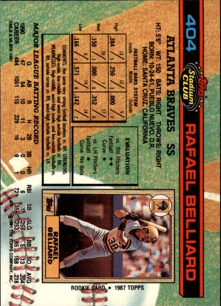 A1126- 1991 Stadium Club BB Cards 401-600 +Rookies -You Pick- 10+ FREE US SHIP - Picture 9 of 401