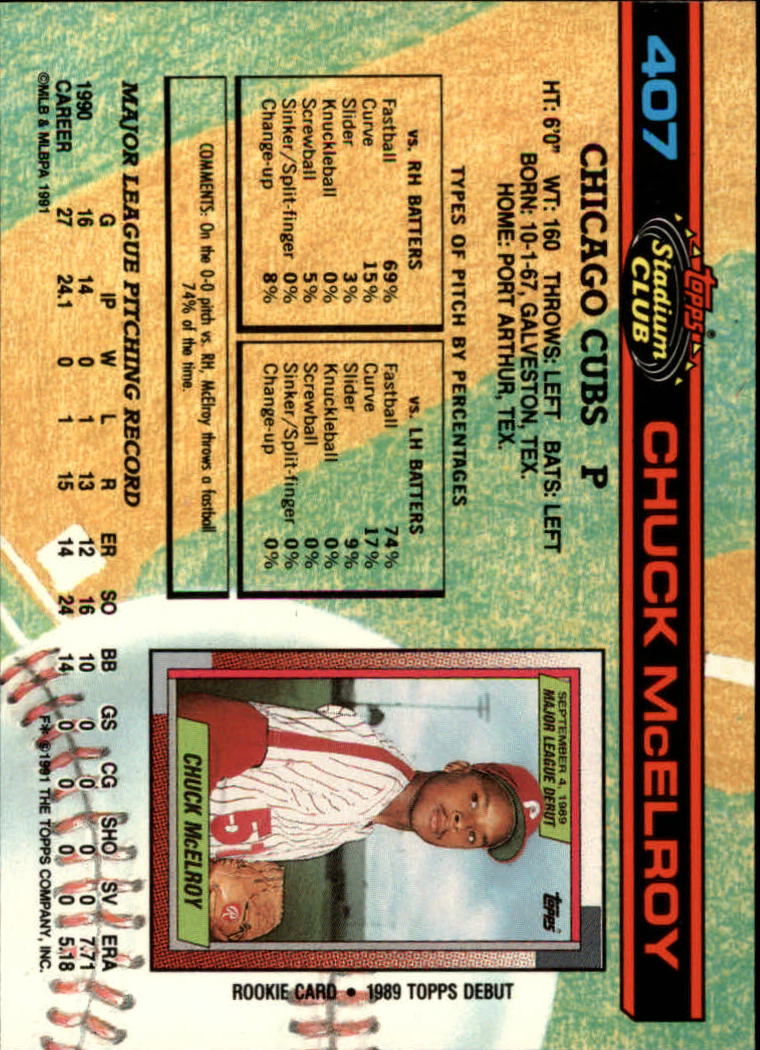 A1126- 1991 Stadium Club BB Cards 401-600 +Rookies -You Pick- 10+ FREE US SHIP - Picture 15 of 401