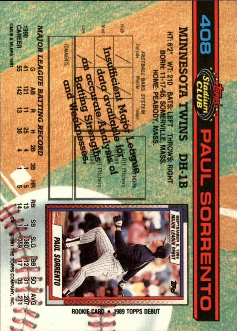 thumbnail 17  - A1126- 1991 Stadium Club BB Cards 401-600 +Rookies -You Pick- 10+ FREE US SHIP