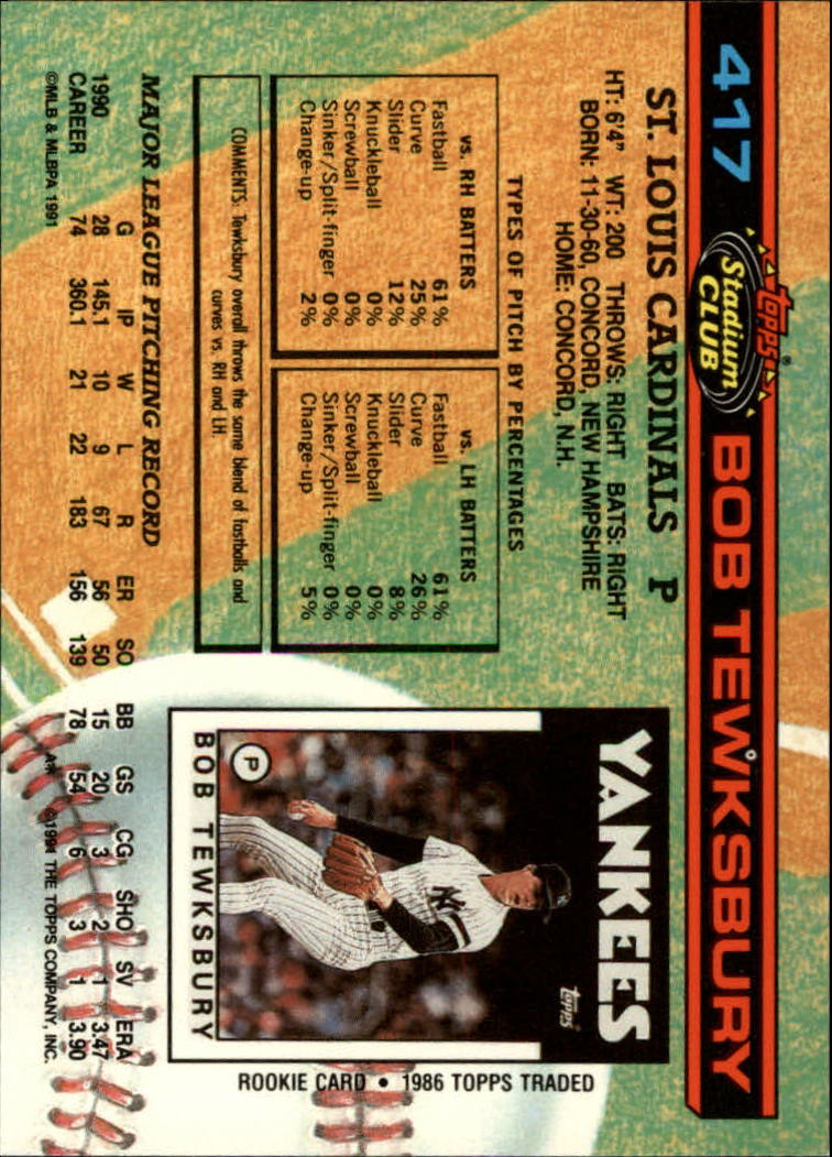 A1126- 1991 Stadium Club BB Cards 401-600 +Rookies -You Pick- 10+ FREE US SHIP - Picture 35 of 401