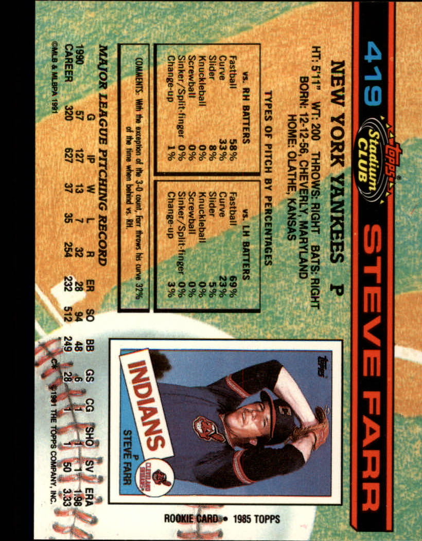 thumbnail 39  - A1126- 1991 Stadium Club BB Cards 401-600 +Rookies -You Pick- 10+ FREE US SHIP