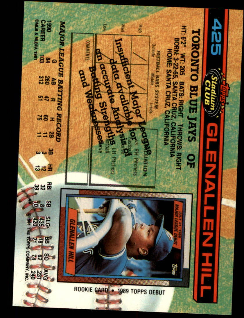 A1126- 1991 Stadium Club BB Cards 401-600 +Rookies -You Pick- 10+ FREE US SHIP - Picture 51 of 401