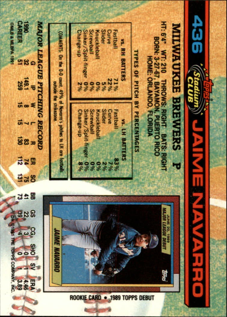 A1126- 1991 Stadium Club BB Cards 401-600 +Rookies -You Pick- 10+ FREE US SHIP - Picture 73 of 401