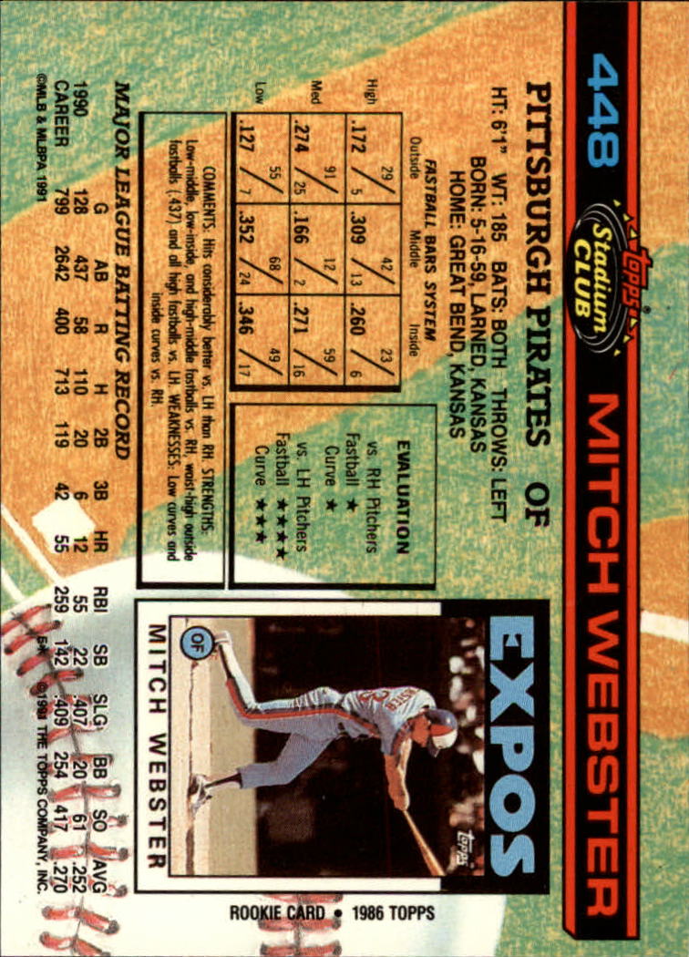 A1126- 1991 Stadium Club BB Cards 401-600 +Rookies -You Pick- 10+ FREE US SHIP - Picture 97 of 401