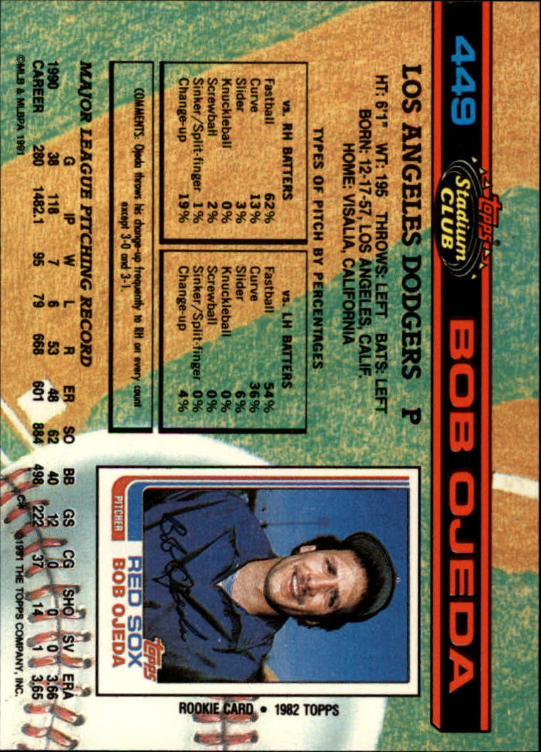 thumbnail 99  - A1126- 1991 Stadium Club BB Cards 401-600 +Rookies -You Pick- 10+ FREE US SHIP