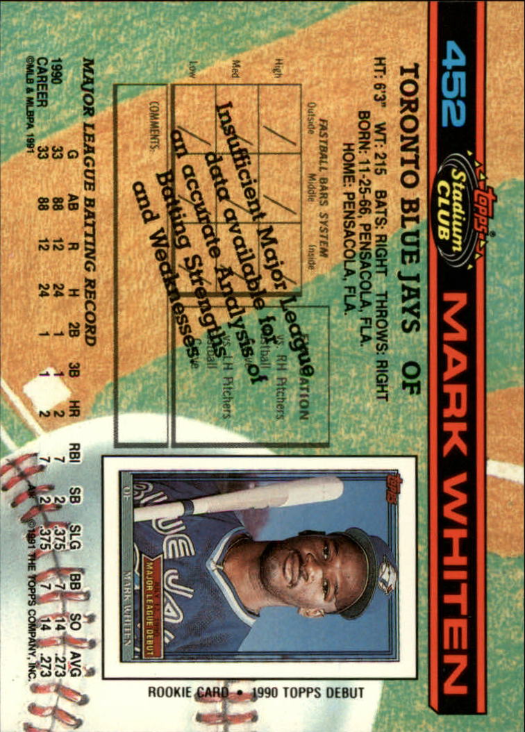 A1126- 1991 Stadium Club BB Cards 401-600 +Rookies -You Pick- 10+ FREE US SHIP - Picture 105 of 401