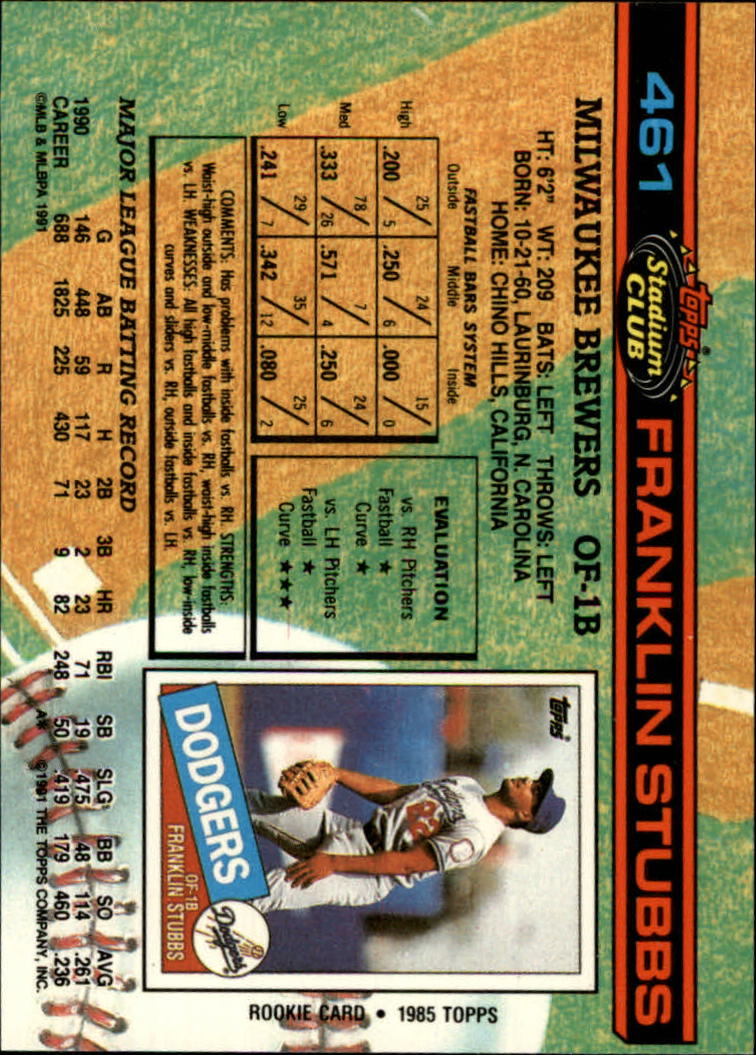 A1126- 1991 Stadium Club BB Cards 401-600 +Rookies -You Pick- 10+ FREE US SHIP - Picture 123 of 401