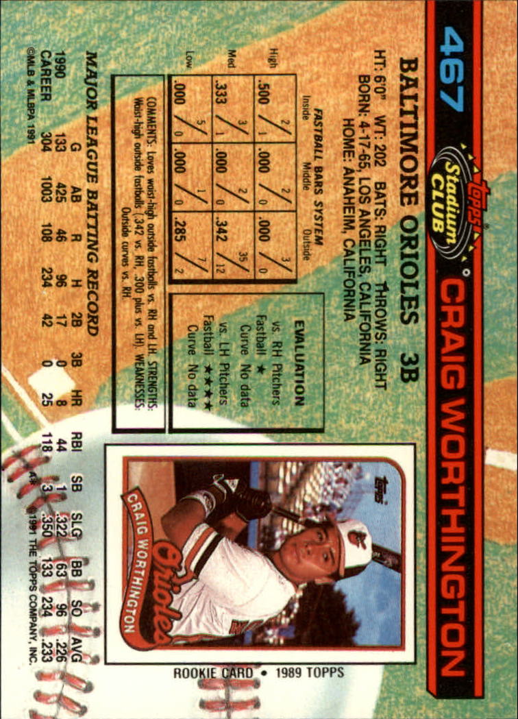 A1126- 1991 Stadium Club BB Cards 401-600 +Rookies -You Pick- 10+ FREE US SHIP - Picture 135 of 401