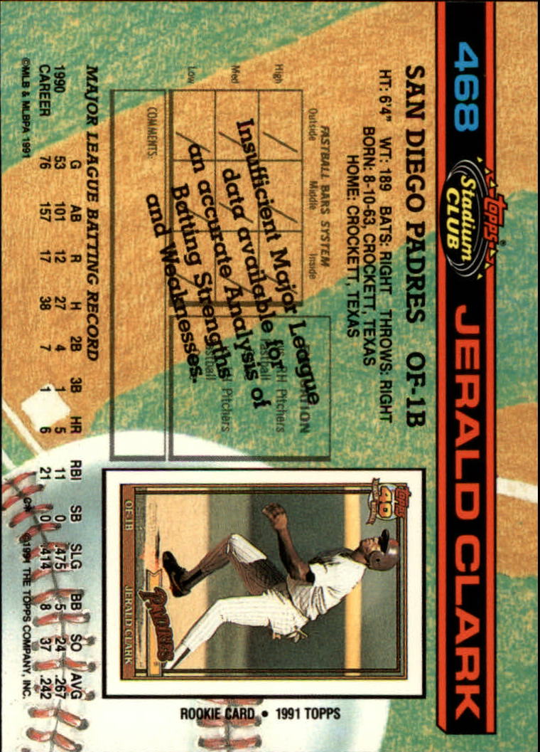 A1126- 1991 Stadium Club BB Cards 401-600 +Rookies -You Pick- 10+ FREE US SHIP - Picture 137 of 401