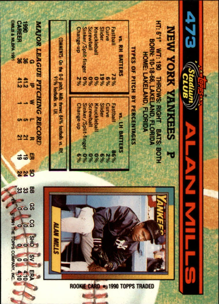 thumbnail 147  - A1126- 1991 Stadium Club BB Cards 401-600 +Rookies -You Pick- 10+ FREE US SHIP