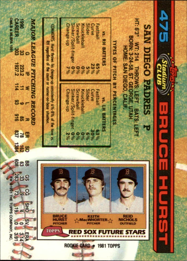 A1126- 1991 Stadium Club BB Cards 401-600 +Rookies -You Pick- 10+ FREE US SHIP - Picture 151 of 401