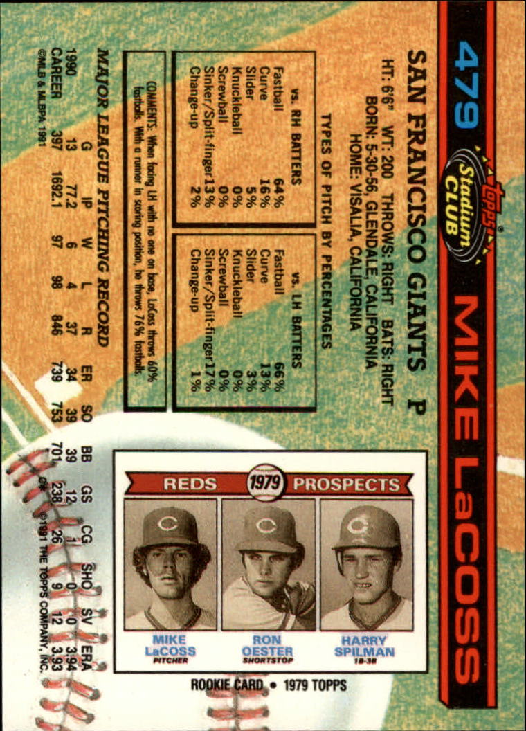 A1126- 1991 Stadium Club BB Cards 401-600 +Rookies -You Pick- 10+ FREE US SHIP - Picture 159 of 401