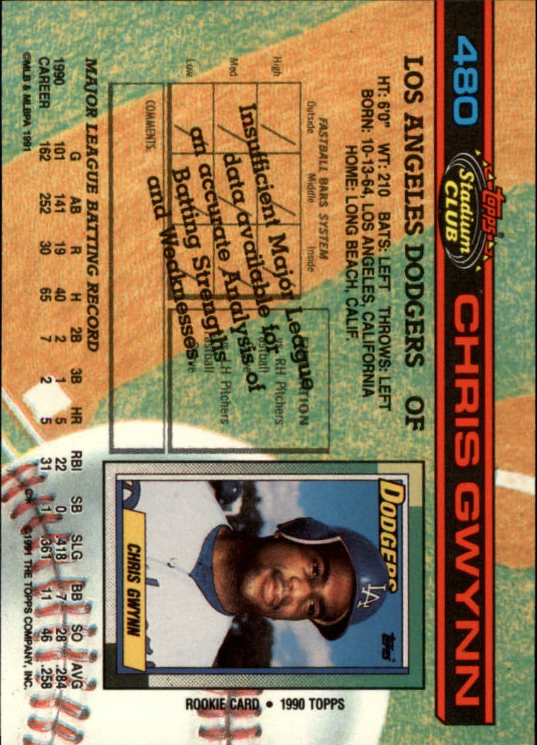 thumbnail 161  - A1126- 1991 Stadium Club BB Cards 401-600 +Rookies -You Pick- 10+ FREE US SHIP