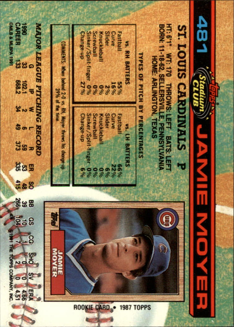 A1126- 1991 Stadium Club BB Cards 401-600 +Rookies -You Pick- 10+ FREE US SHIP - Picture 163 of 401