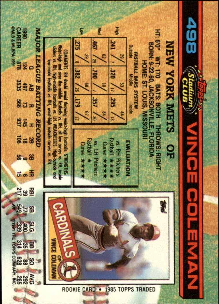 A1126- 1991 Stadium Club BB Cards 401-600 +Rookies -You Pick- 10+ FREE US SHIP - Picture 197 of 401