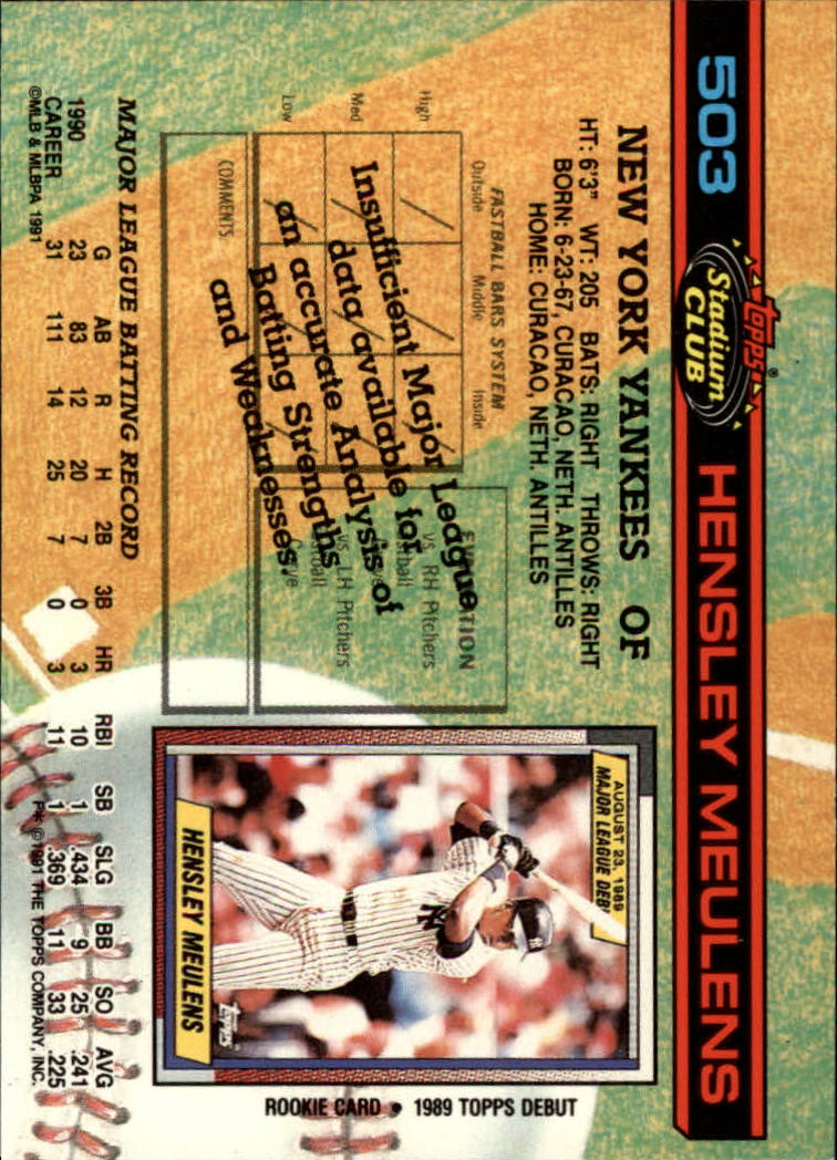 thumbnail 207  - A1126- 1991 Stadium Club BB Cards 401-600 +Rookies -You Pick- 10+ FREE US SHIP