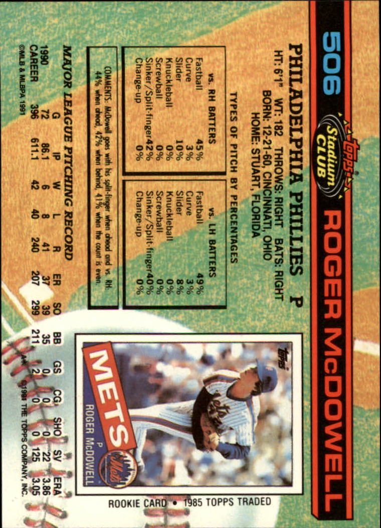thumbnail 13  - 1991 Stadium Club Baseball Card Pick 501-600