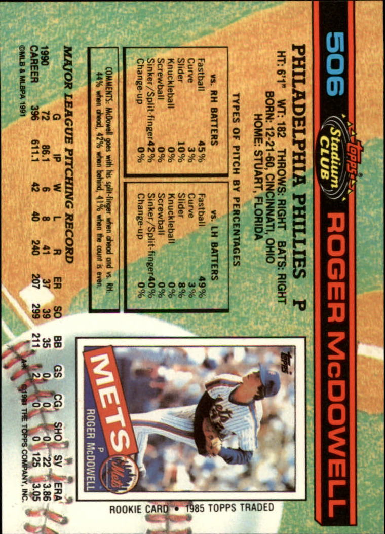 A1126- 1991 Stadium Club BB Cards 401-600 +Rookies -You Pick- 10+ FREE US SHIP - Picture 213 of 401